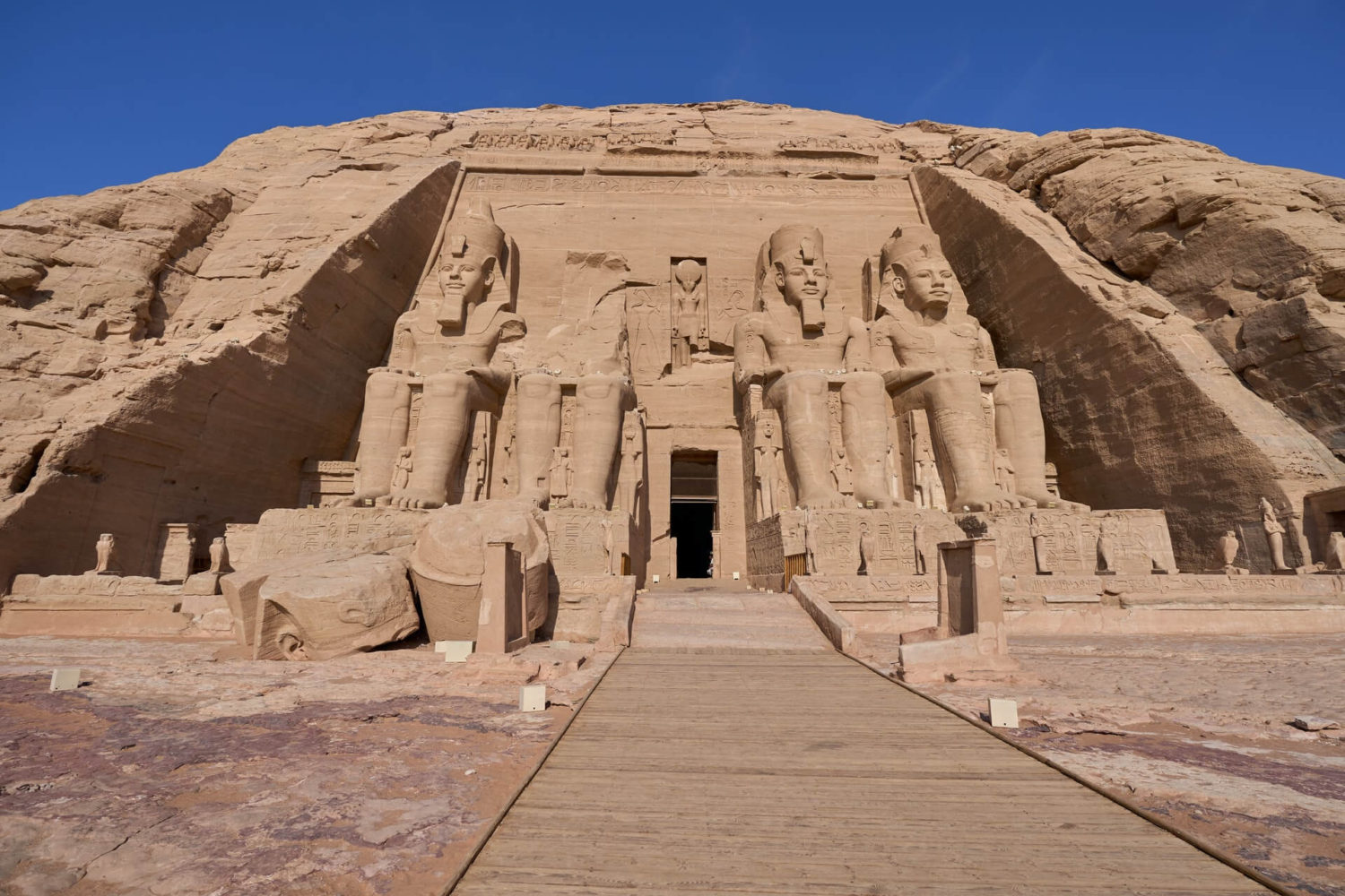 Abu simple temple in Aswan and Lake of Nasser