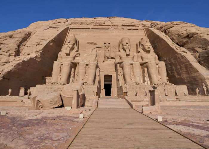 Abu simple temple in Aswan and Lake of Nasser